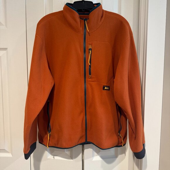 REI Trailsmith Orange Fleece Full Zip Women's Jacket, Excellent Condition, Sz L - Picture 4 of 11